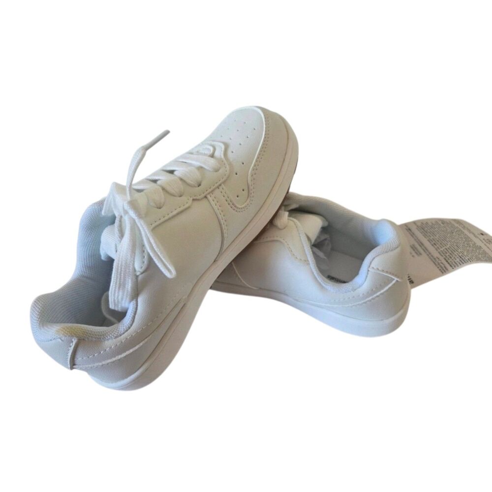 Amazon Essentials Unisex Kids White Low Top Lace-Up Sneakers US 13 EU 31